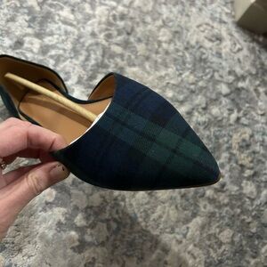 J. Crew Tartan D’Orsay Plaid Women's Flats new never worn